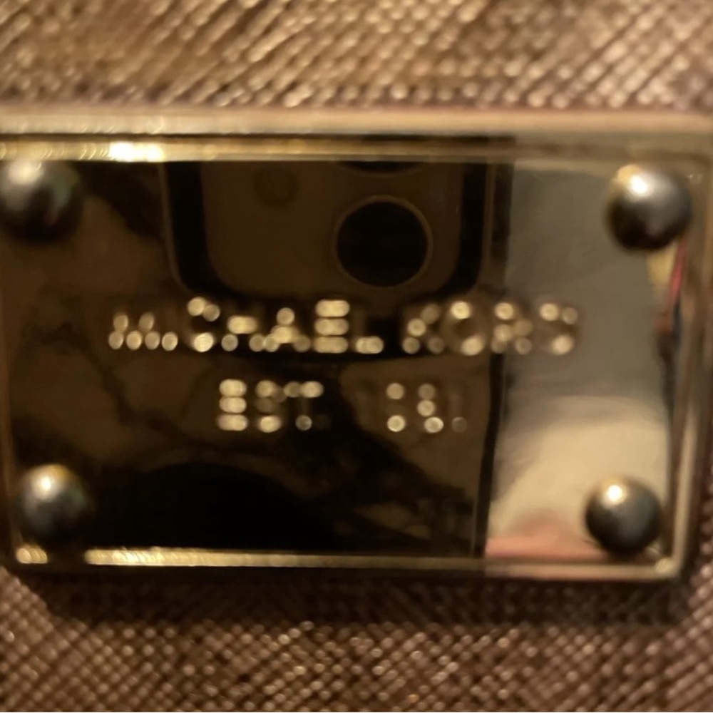 MICHAEL KORS Jet Set Charm Rose Gold MK Signature Clutch Wristlet Wallet. NEW - Picture 6 of 6